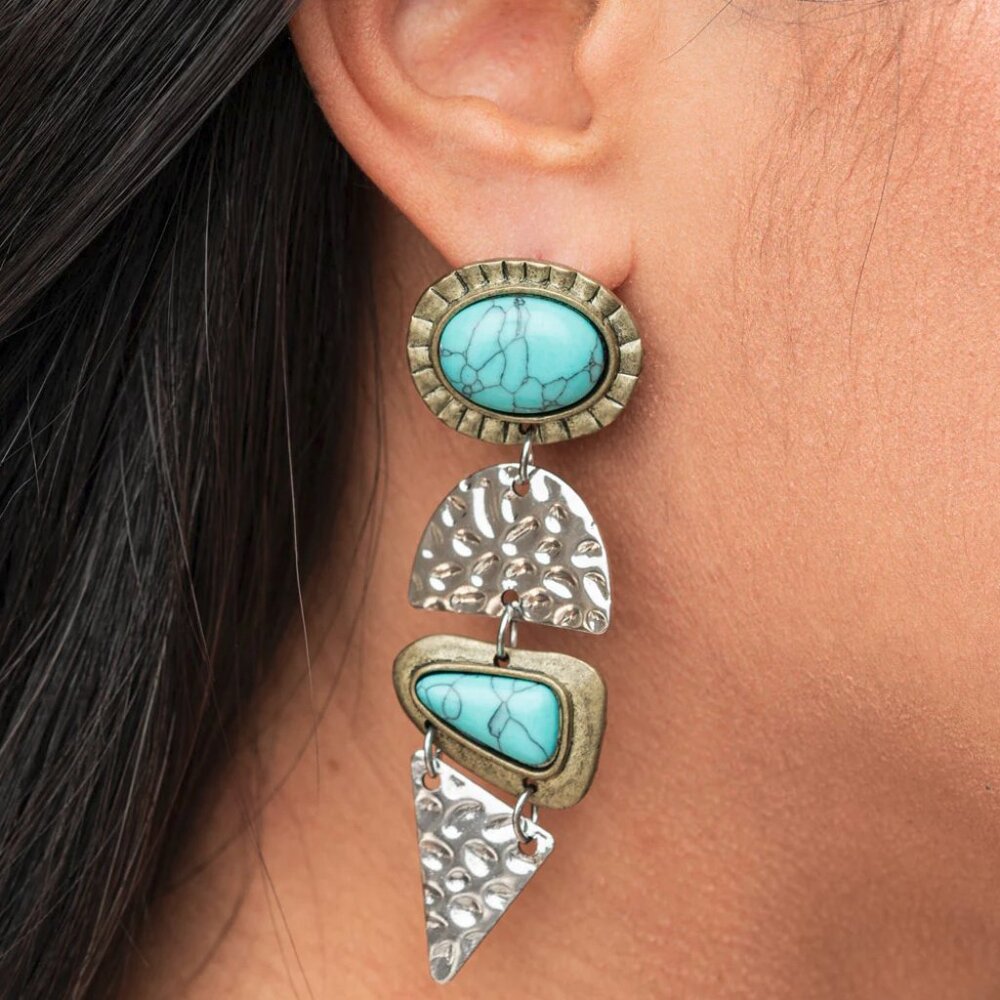 Paparazzi Jewelry Accessories - Earthy Extravagance - Multi Earrings - Vintage